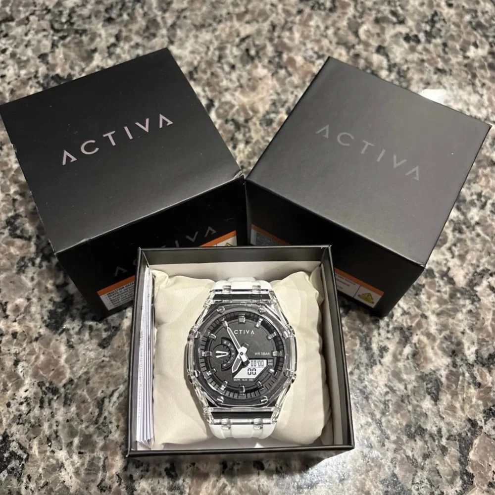 Activa X Invicta Men's Digital Watch - 44.2mm, White NWT